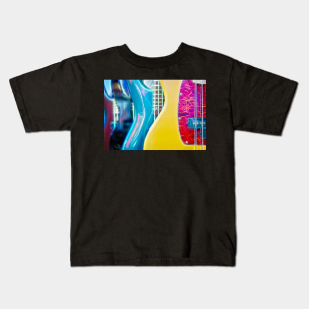 Bass Colour#4 Kids T-Shirt by RJDowns